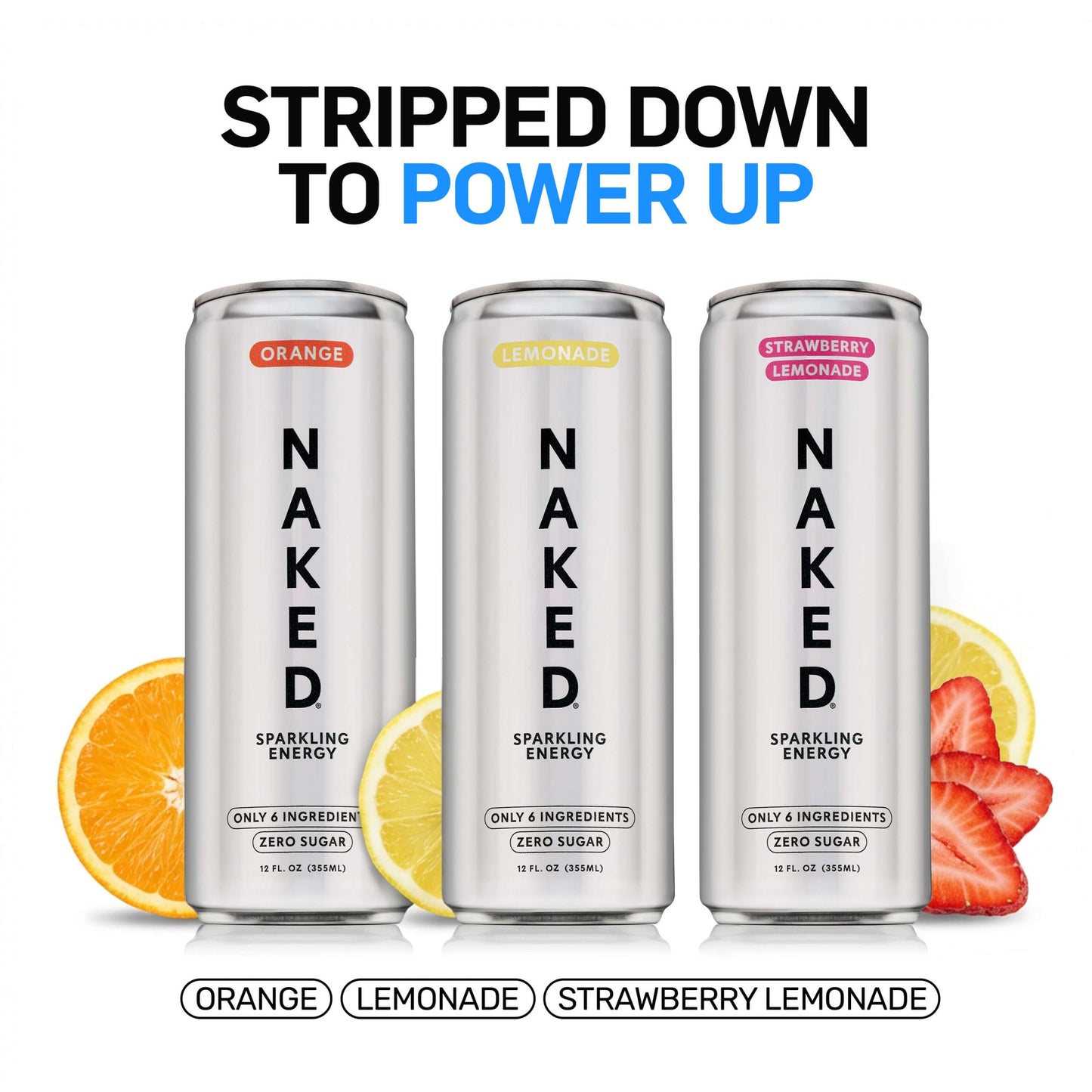 Orange Naked Sparkling Energy - Orange for Convenient Everyday Nutrition