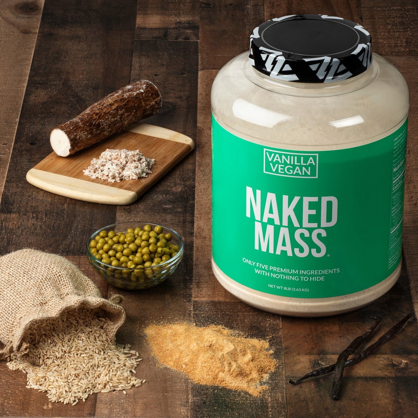 Vanilla Vegan Mass Gainer Supplement - Vanilla (Vegan) 12LB for Convenient High - Calorie Nutrition Shakes