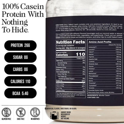 Micellar Casein Protein Powder - Unflavored - Standard Size for Smooth Everyday Protein Shakes