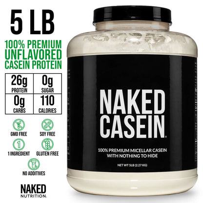 Micellar Casein Protein Powder - Unflavored - Value Size for Smooth Everyday Protein Shakes
