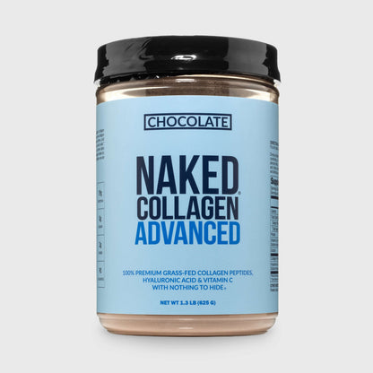 Chocolate Collagen Peptides with Hyaluronic Acid - Chocolate Advanced Collagen Peptides for Easy Everyday Collagen Mixing