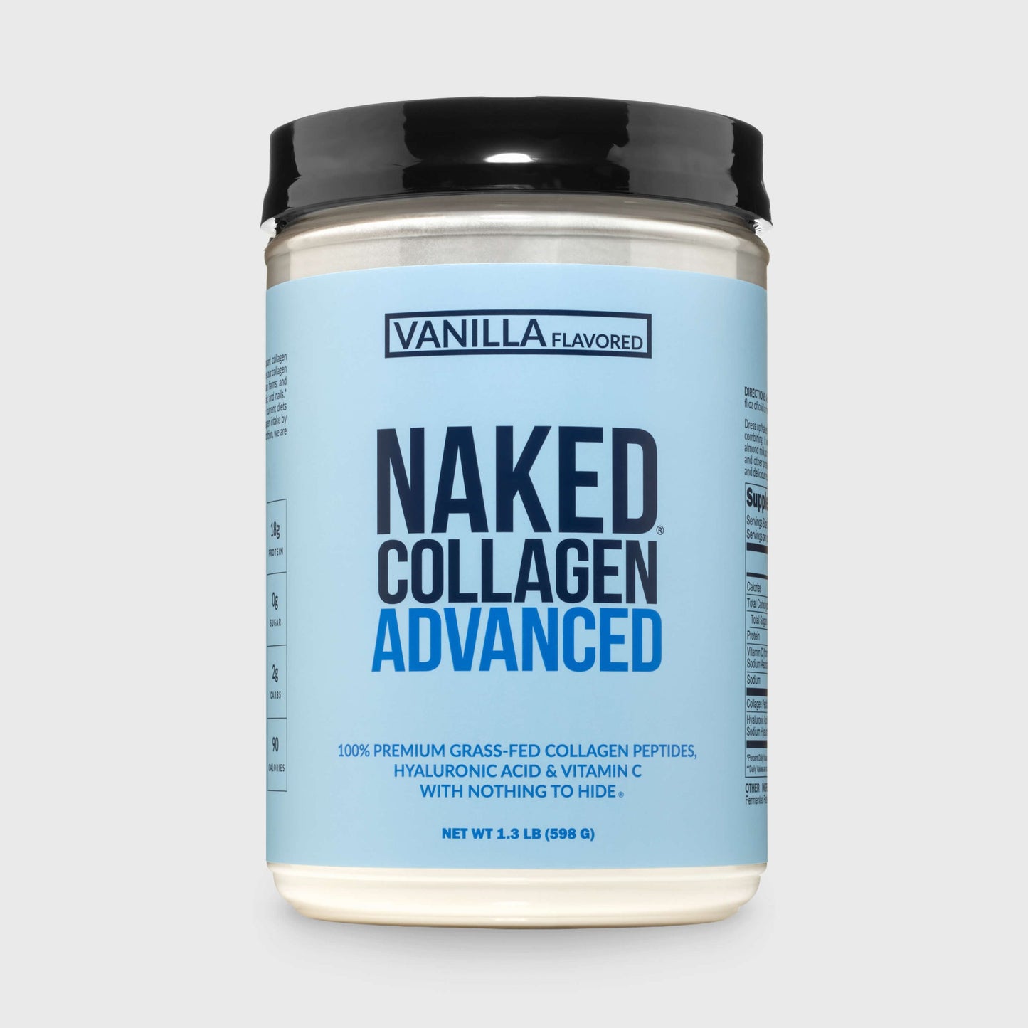 Vanilla Collagen Peptides with Hyaluronic Acid - Vanilla Advanced Collagen Peptides for Easy Everyday Collagen Mixing