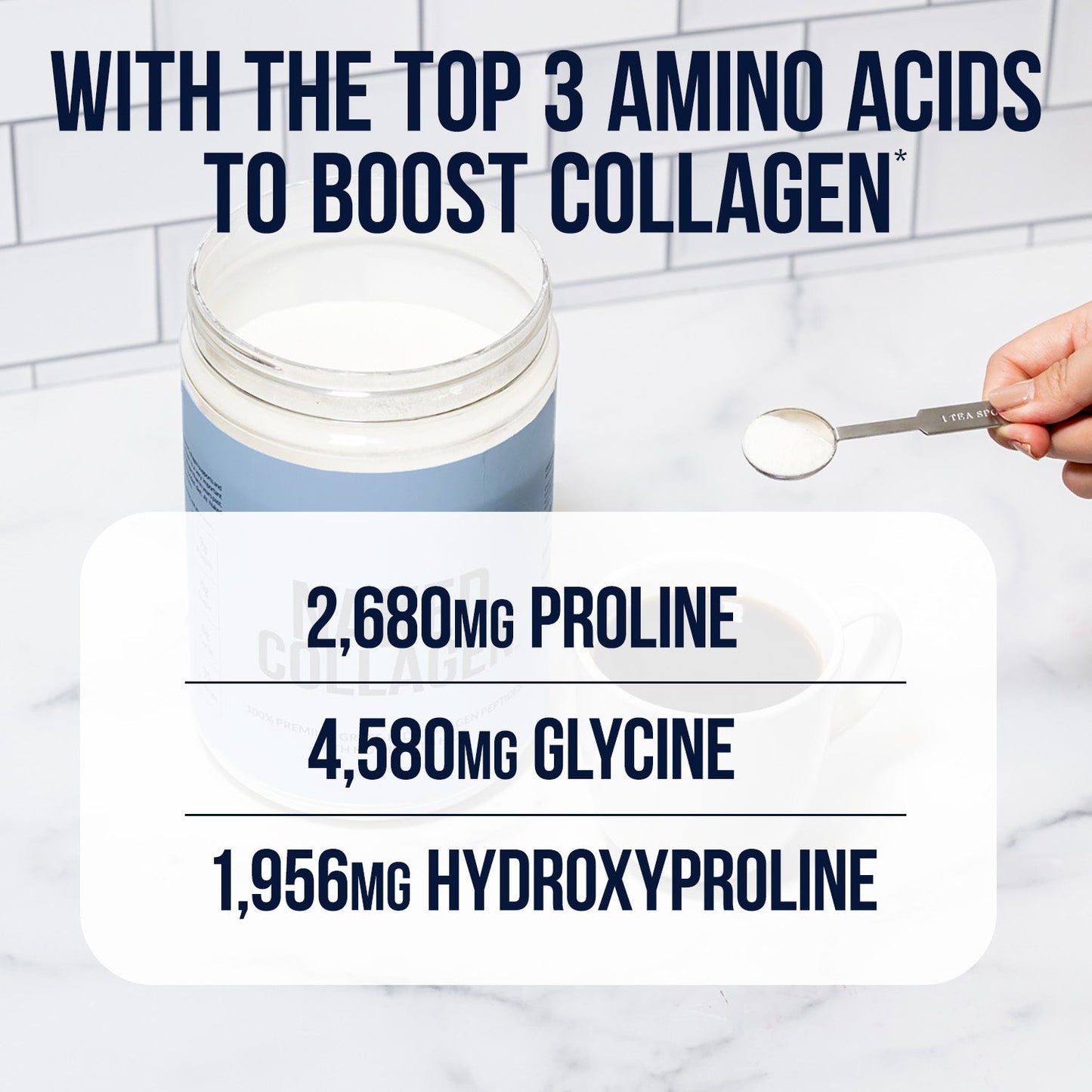 Vanilla Collagen Peptides Powder - Vanilla Collagen Peptides for Easy Everyday Collagen Mixing
