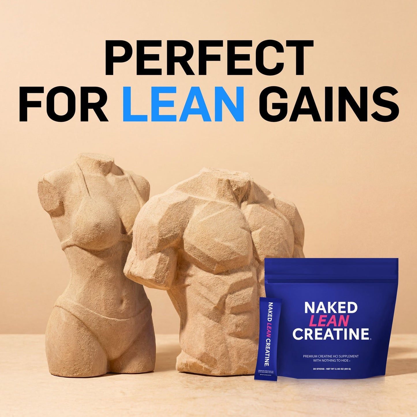 Creatine HCl Travel Packets - Stick Packs for Easy Workout Drink Mixing