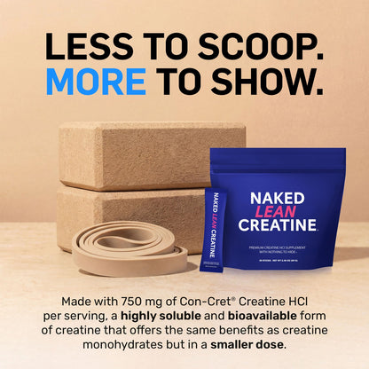 Creatine HCl Travel Packets - Stick Packs for Easy Workout Drink Mixing