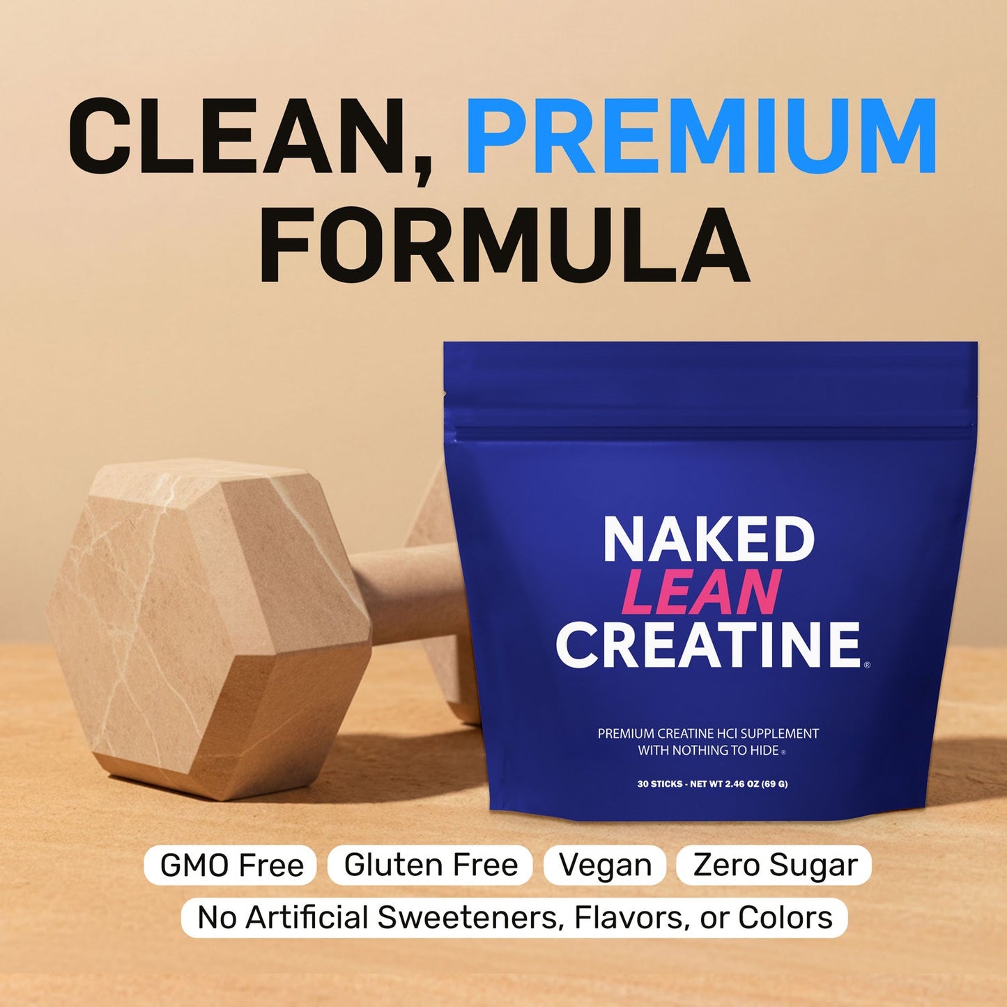 Creatine HCl Travel Packets - Stick Packs for Easy Workout Drink Mixing