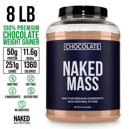 Chocolate Mass Gainer Protein Supplement - Chocolate for Convenient High - Calorie Nutrition Shakes