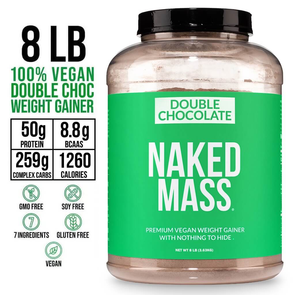 Double Chocolate Vegan Mass Gainer Supplement - Double Chocolate (Vegan) for Convenient High - Calorie Nutrition Shakes