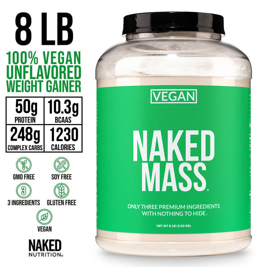 Vegan Mass Gainer Supplement - Unflavored (Vegan) for Convenient High - Calorie Nutrition Shakes