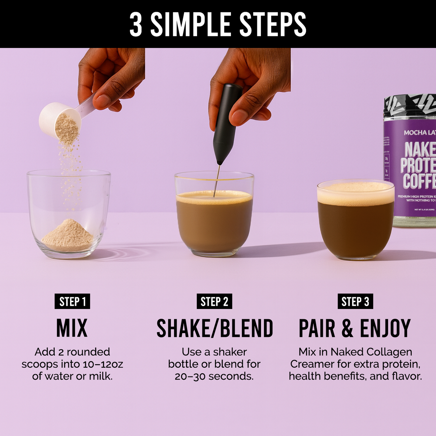 Mocha Latte Protein Iced Coffee - Mocha Latte for Convenient Coffee and Protein Drinks