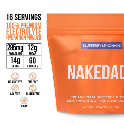 Electrolytes Powder Packets - Blueberry Lemonade - Blueberry Lemonade for Convenient Everyday Hydration Drinks