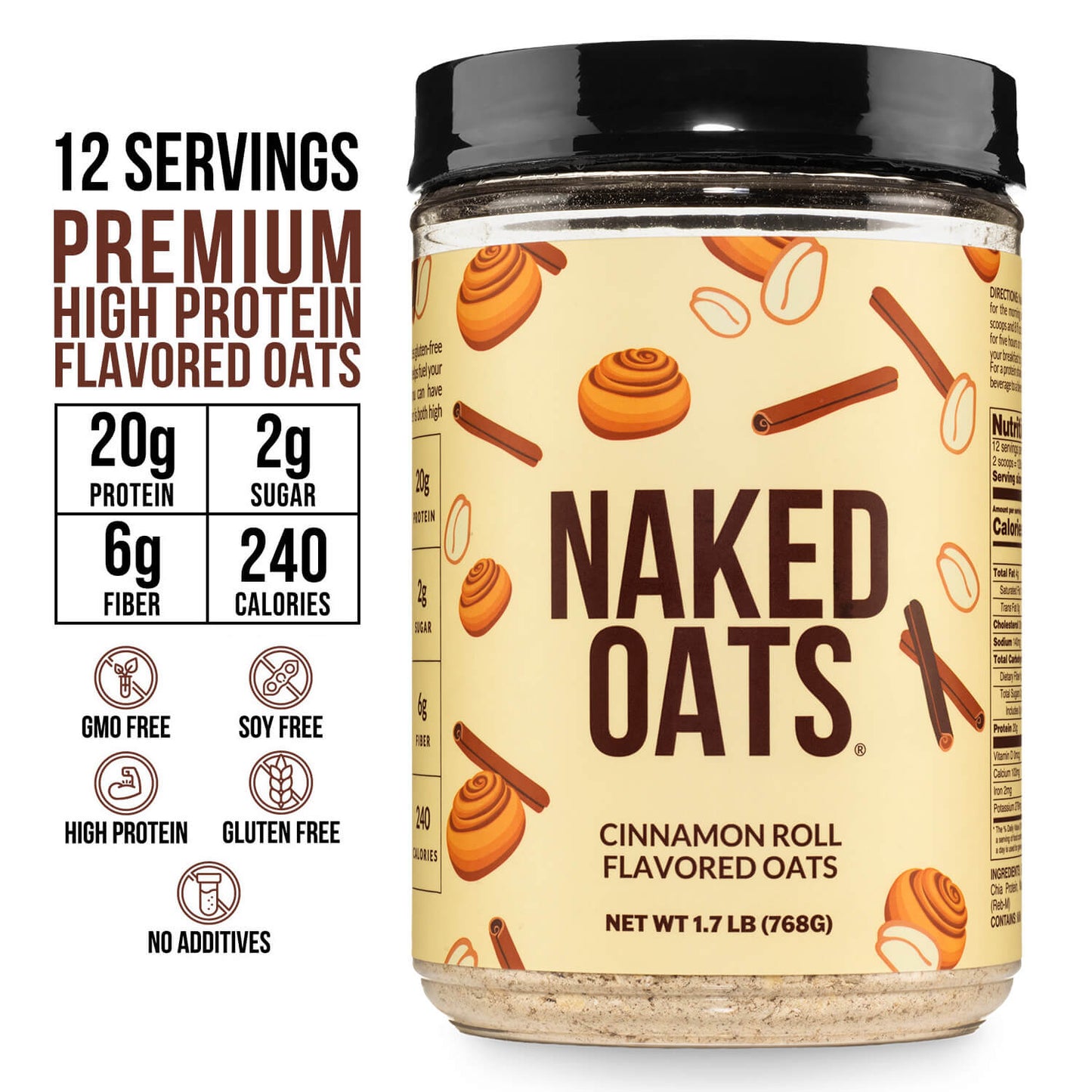 Cinnamon Roll Protein Oats - Cinnamon Roll for Easy Protein Breakfast Bowls