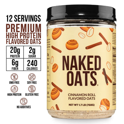 Cinnamon Roll Protein Oats - Cinnamon Roll for Easy Protein Breakfast Bowls