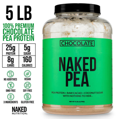 Chocolate Pea Protein Powder - Chocolate - Bulk Size for Smooth Everyday Protein Shakes