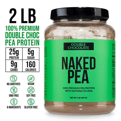 Double Chocolate Pea Protein Powder - Double Chocolate for Smooth Everyday Protein Shakes