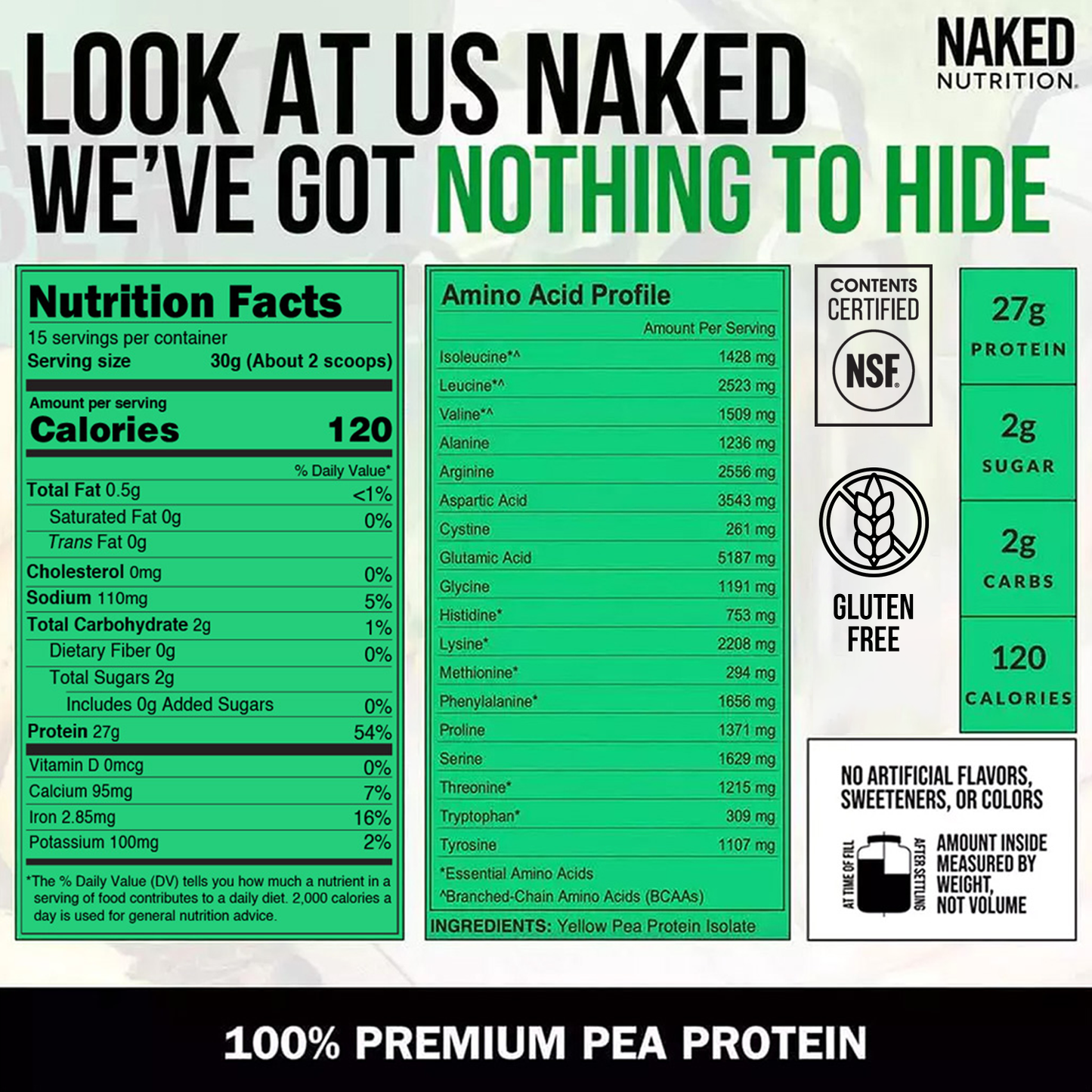 Pea Protein Powder 1lb - Unflavored for Smooth Everyday Protein Shakes