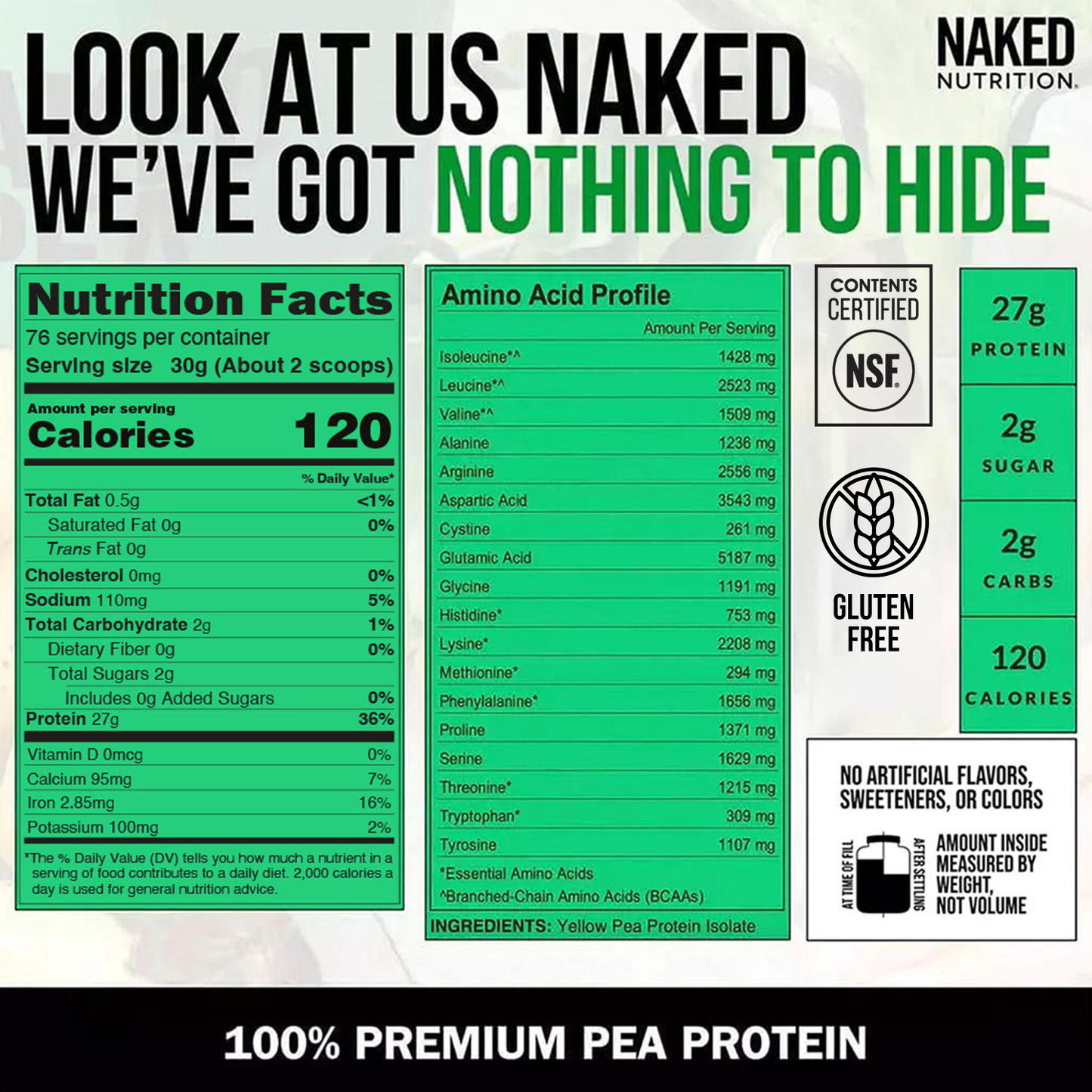 Pea Protein Powder - Unflavored - Value Size for Smooth Everyday Protein Shakes
