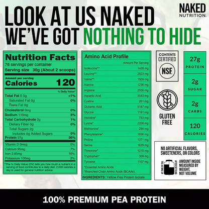 Pea Protein Powder - Unflavored - Value Size for Smooth Everyday Protein Shakes