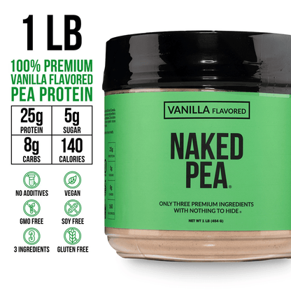 Vanilla Pea Protein Powder - Vanilla - Compact Size for Smooth Everyday Protein Shakes