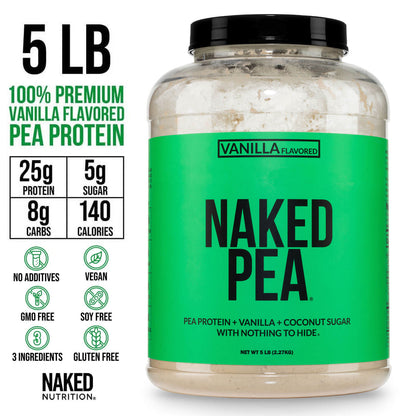 Vanilla Pea Protein Powder - Vanilla - Bulk Size for Smooth Everyday Protein Shakes