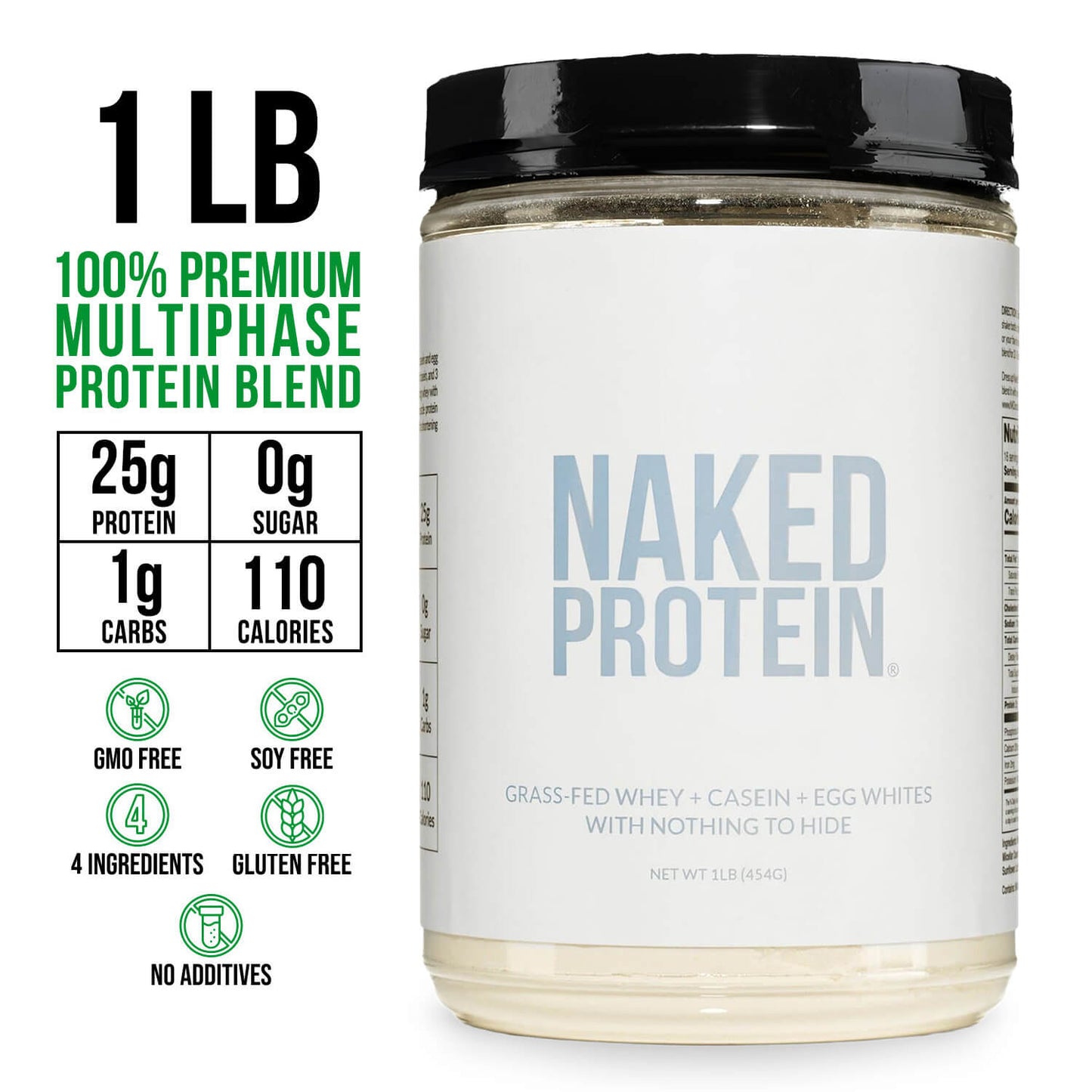 Protein Powder Blend - 1LB Egg Whey and Casein Protein Blend - 1LB for Smooth Everyday Protein Shakes