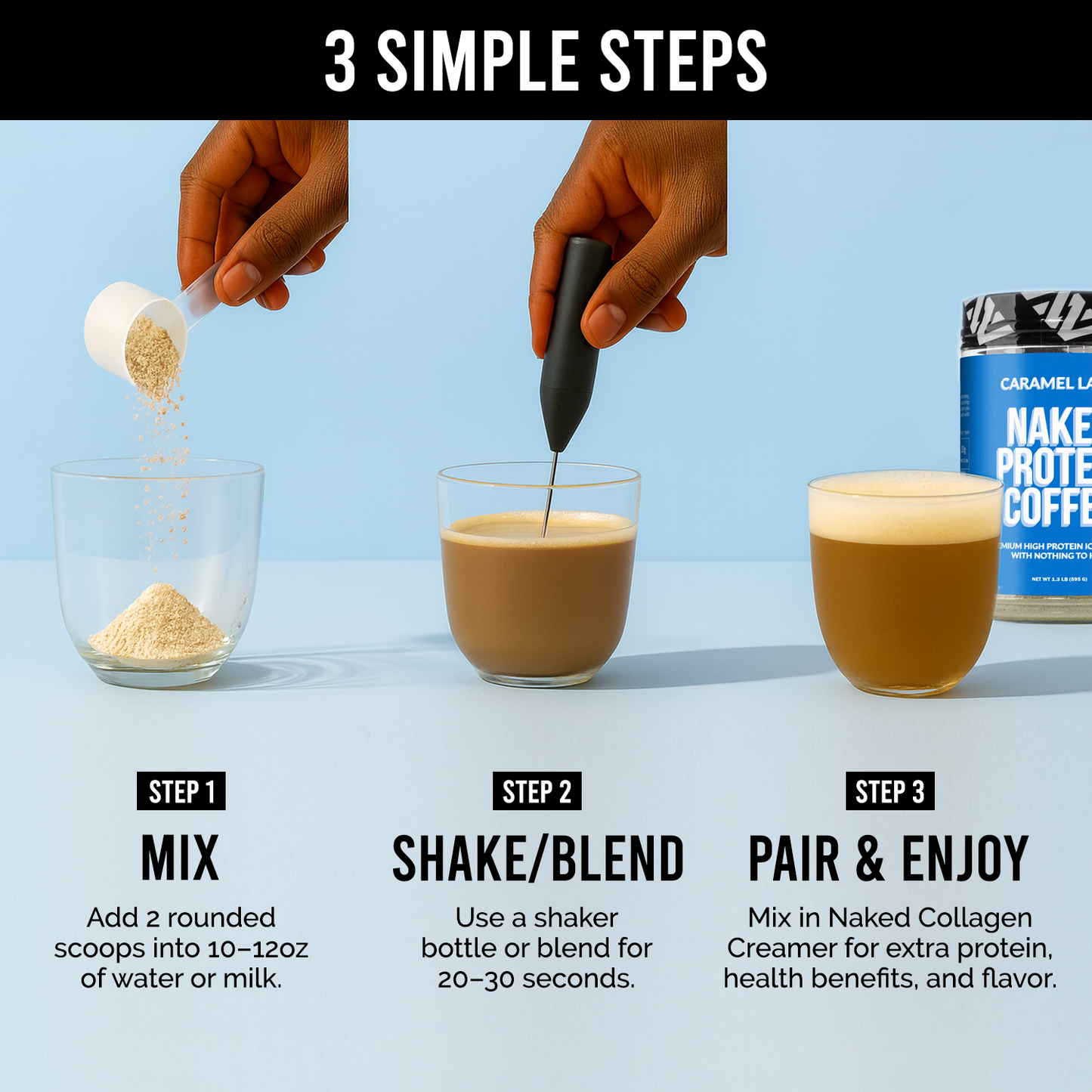 Caramel Latte Protein Iced Coffee - Caramel Latte for Convenient Coffee and Protein Drinks