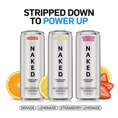 Strawberry Lemonade Naked Sparkling Energy - Strawberry Lemonade for Convenient Everyday Nutrition
