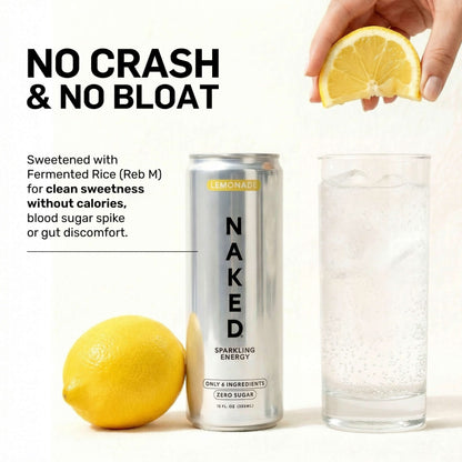 Lemonade Naked Sparkling Energy - Lemonade for Convenient Everyday Nutrition