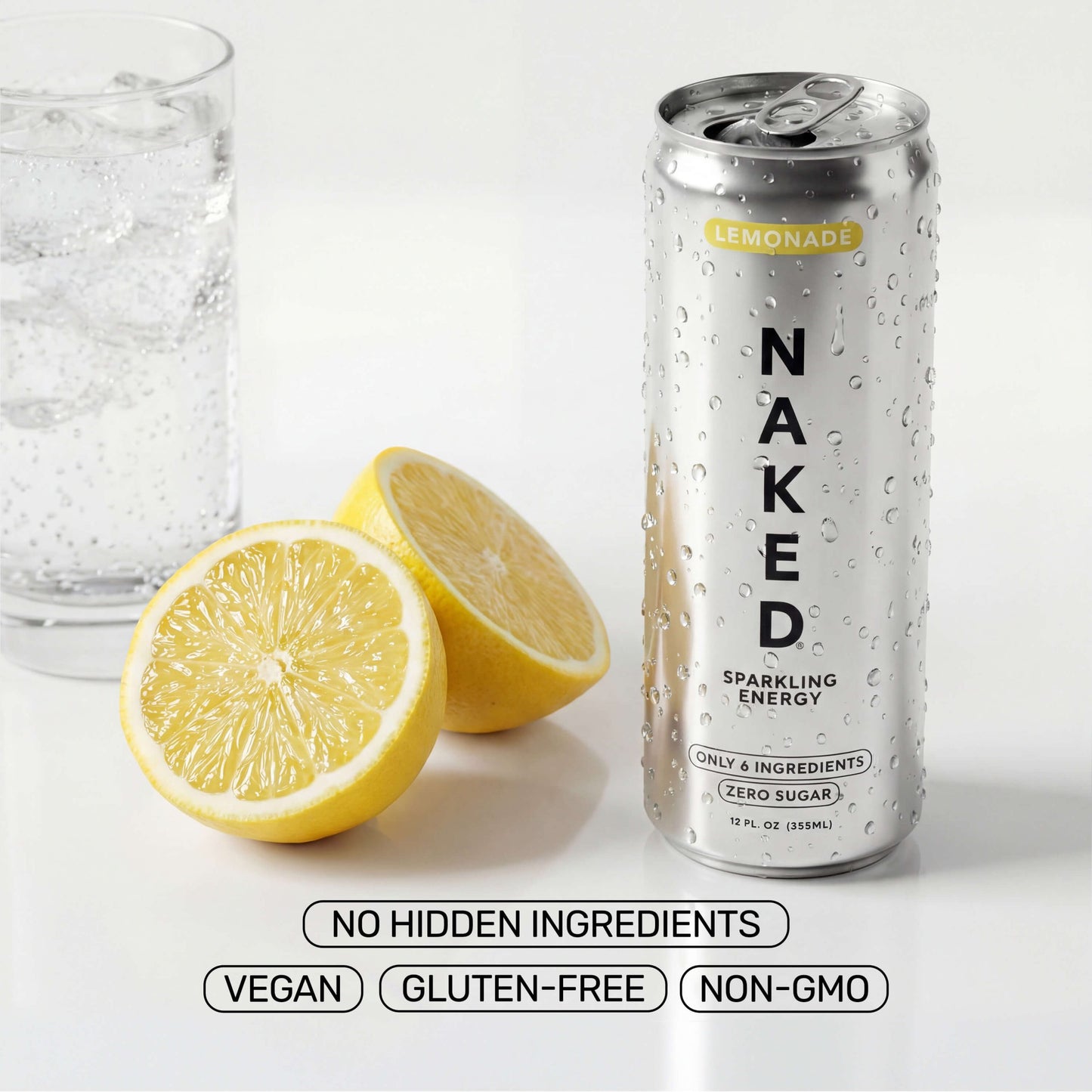 Lemonade Naked Sparkling Energy - Lemonade for Convenient Everyday Nutrition