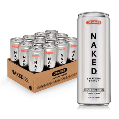 Orange Naked Sparkling Energy - Orange for Convenient Everyday Nutrition