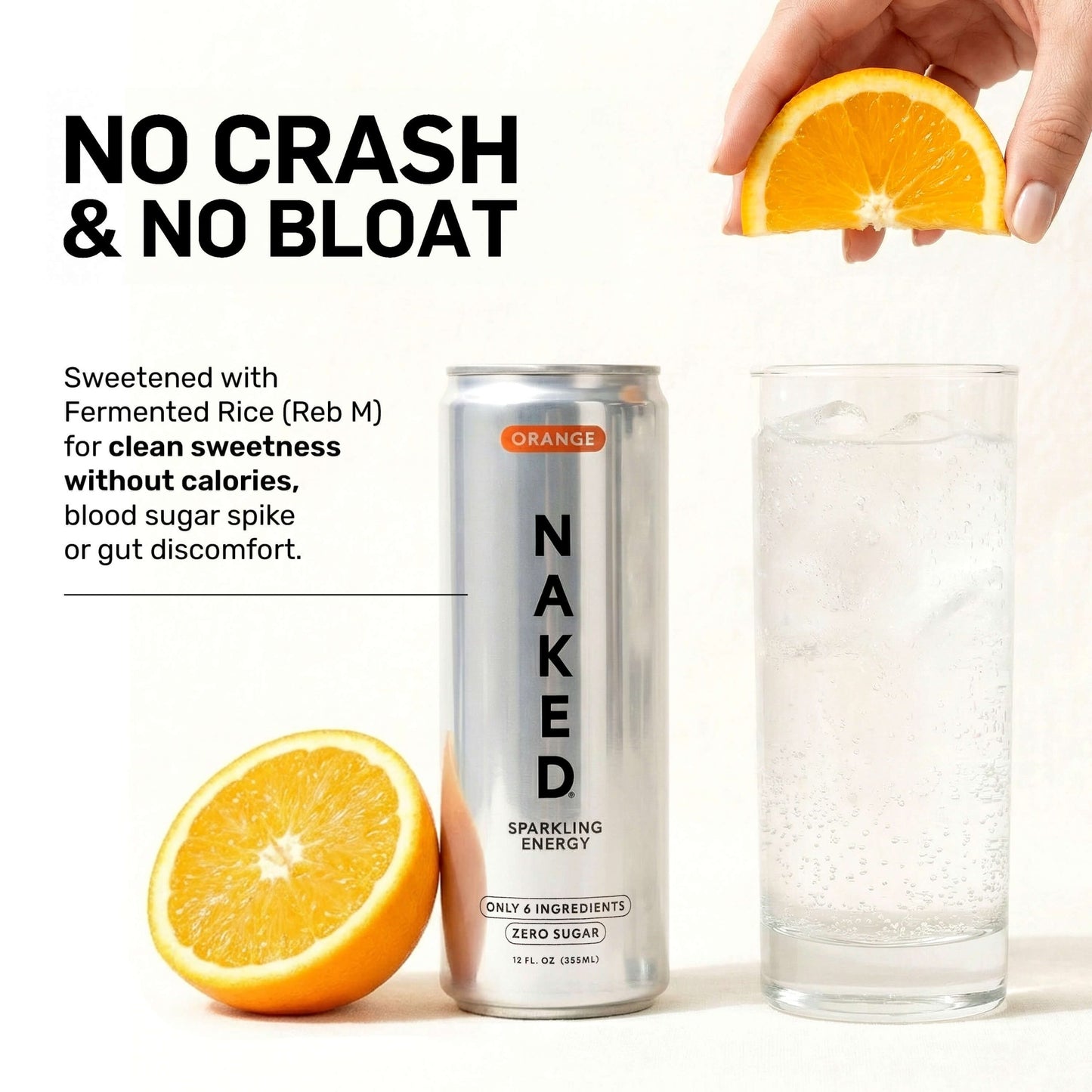 Orange Naked Sparkling Energy - Orange for Convenient Everyday Nutrition