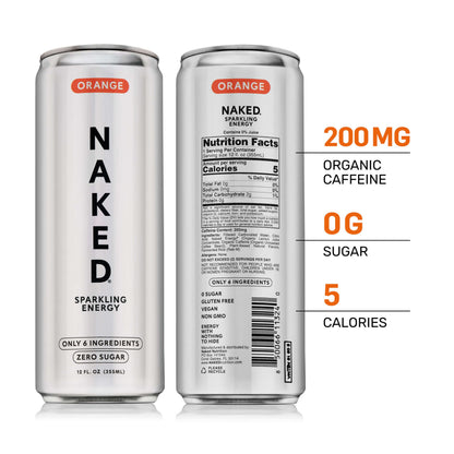 Orange Naked Sparkling Energy - Orange for Convenient Everyday Nutrition