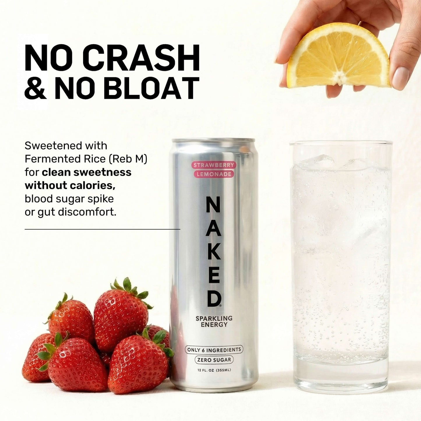 Strawberry Lemonade Naked Sparkling Energy - Strawberry Lemonade for Convenient Everyday Nutrition