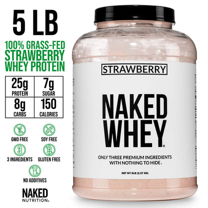 Strawberry Whey Protein Powder - Strawberry - Value Size for Smooth Everyday Protein Shakes
