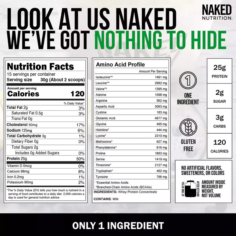Grass Fed Whey Protein Powder - Unflavored - Compact Size for Smooth Everyday Protein Shakes