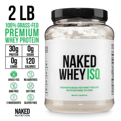 Grass Fed Whey Isolate Protein Powder - Unflavored for Smooth Everyday Protein Shakes