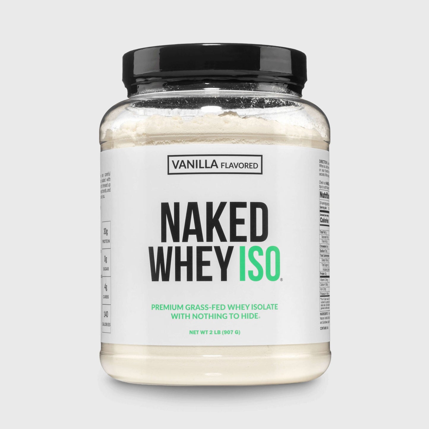 Vanilla Grass - Fed Whey Isolate Protein Powder - Vanilla for Smooth Everyday Protein Shakes