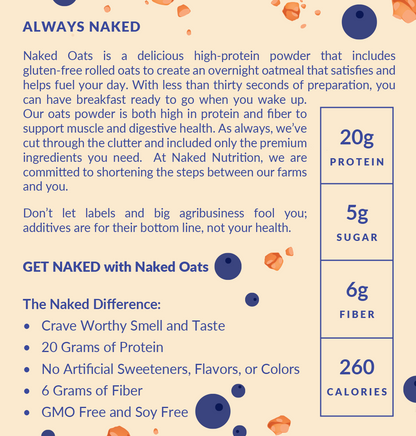 Blueberry Cobbler Protein Oats - Blueberry Cobbler for Easy Protein Breakfast Bowls