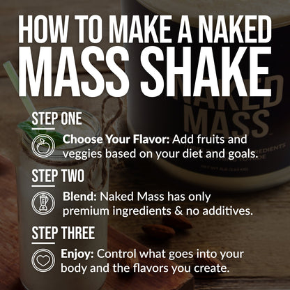 Chocolate Peanut Butter Mass Gainer Protein Supplement - Chocolate PB for Convenient High - Calorie Nutrition Shakes