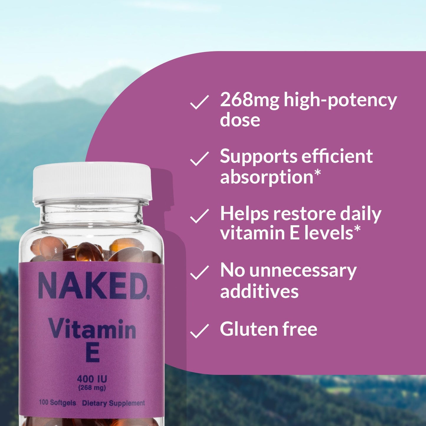 Daily Vitamin E Supplement - Vitamin E for Straightforward Everyday Nutrition