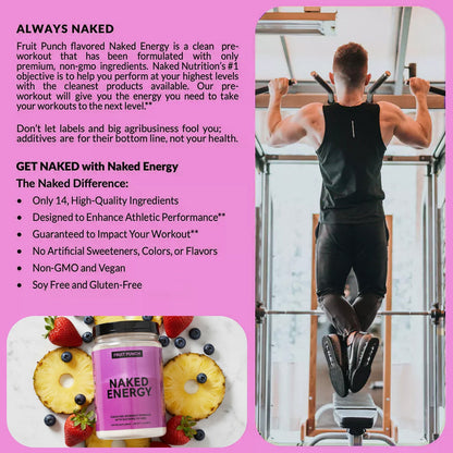 Fruit Punch Pre Workout Supplement - Fruit Punch for Easy Workout Drink Mixing