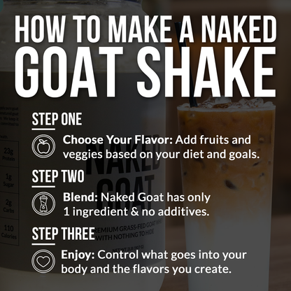 Goat Whey Protein Powder - Unflavored for Smooth Everyday Protein Shakes