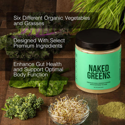 Organic Greens, Prebiotic and Probiotic Powder for Simple Everyday Nutrition Routines