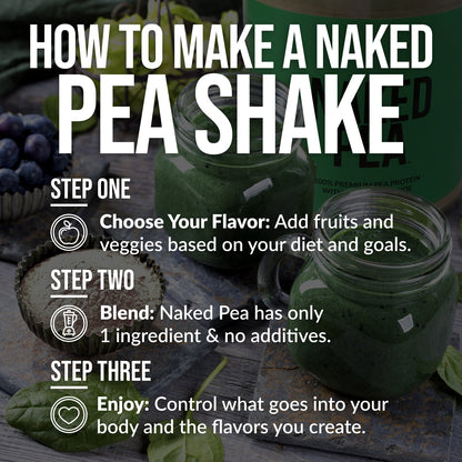Pea Protein Powder - Unflavored - Standard Size for Smooth Everyday Protein Shakes