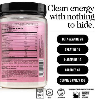 Strawberry Lemonade Pre Workout Supplement - Strawberry Lemonade for Easy Workout Drink Mixing