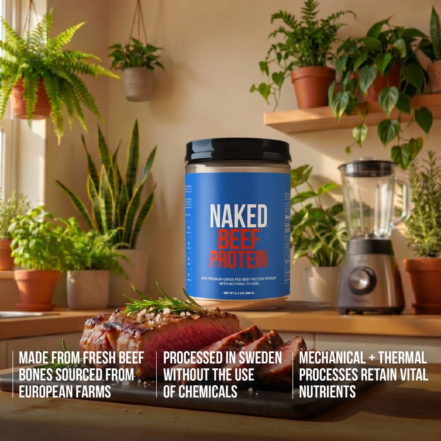 Beef Protein Powder - Unflavored for Smooth Everyday Protein Shakes