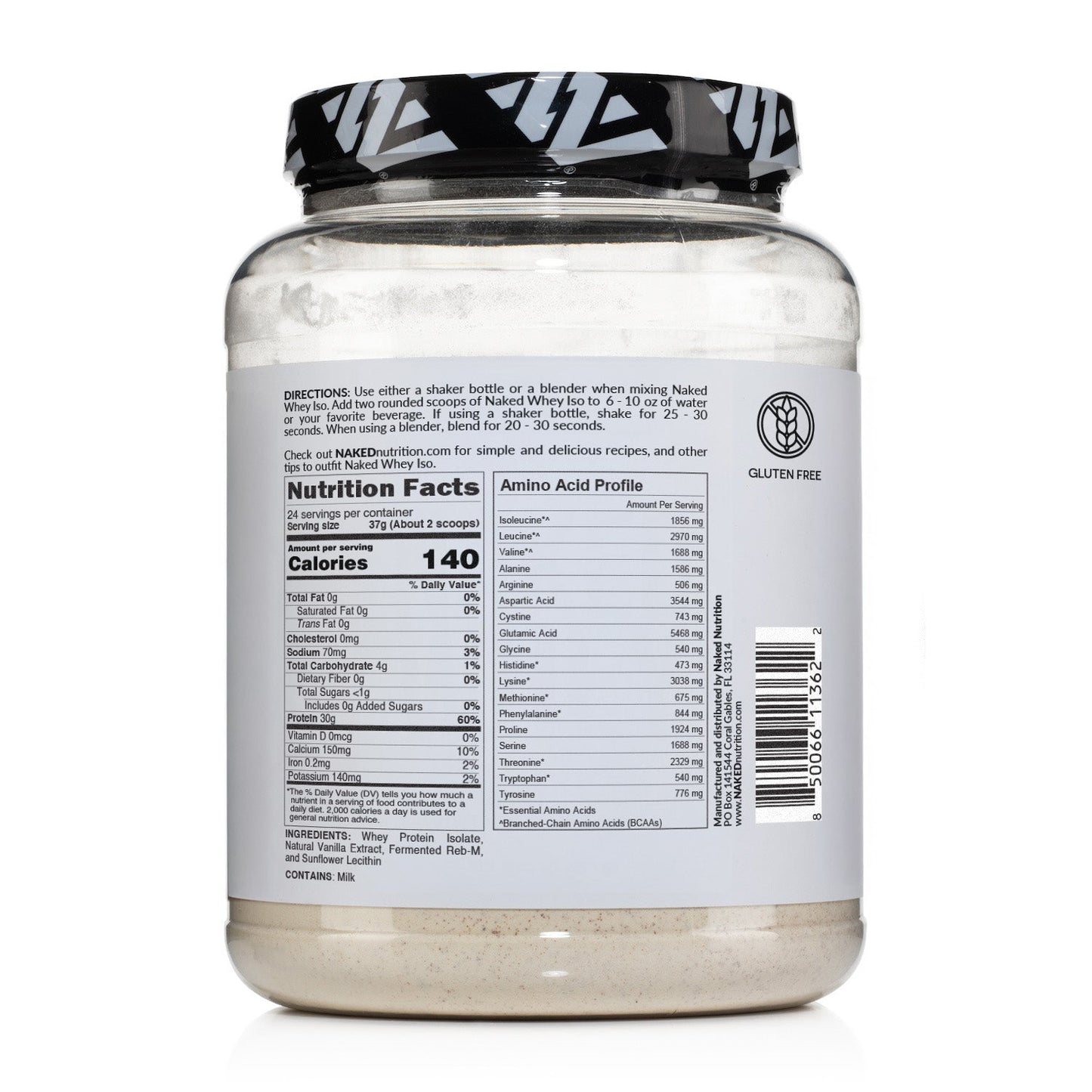 Vanilla Grass - Fed Whey Isolate Protein Powder - Vanilla for Smooth Everyday Protein Shakes