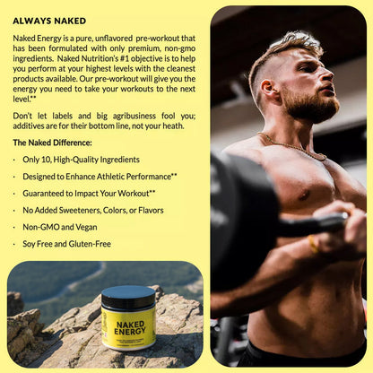Pre Workout Supplement - Unflavored for Easy Workout Drink Mixing