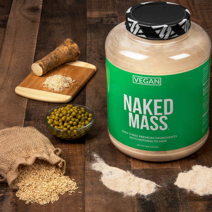 Vegan Mass Gainer Supplement - Unflavored (Vegan) 12LB for Convenient High - Calorie Nutrition Shakes