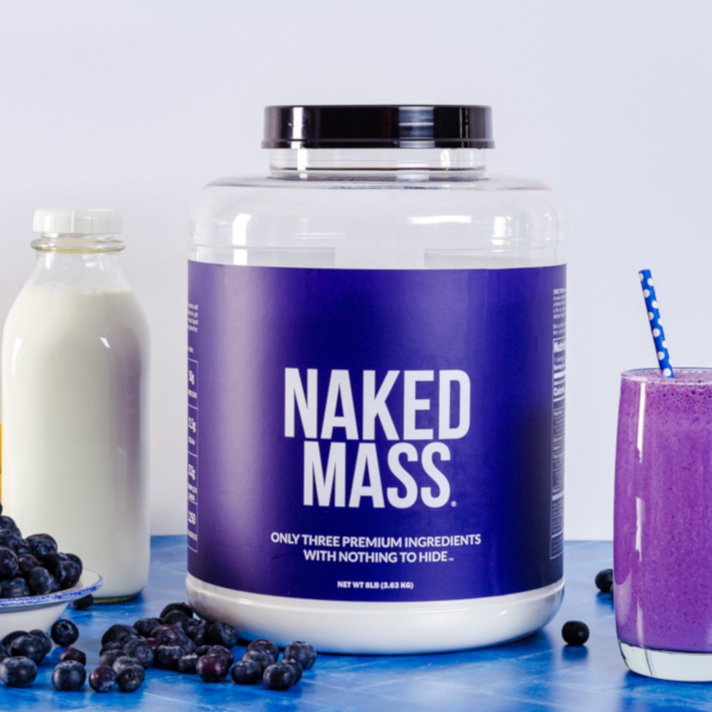 Vanilla Mass Gainer Protein Supplement - Vanilla for Convenient High - Calorie Nutrition Shakes